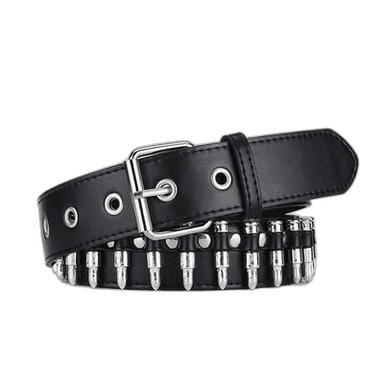 Belts made with fake bullets