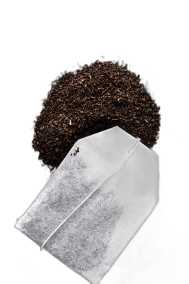 Coffee beans and tea leaves