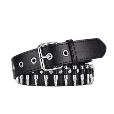 Belts made with fake bullets